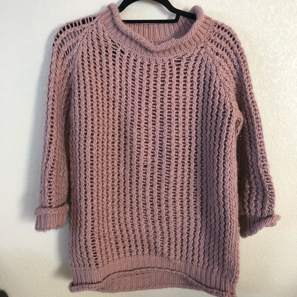 CALYPSO St. Barth loose knit light purple sweater